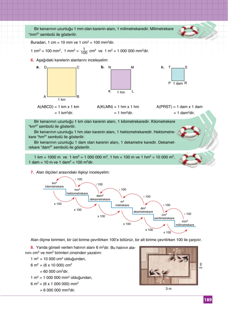 6. Sınıf Matematik Ders Kitabı Cevapları Koza Yayınları Sayfa 189