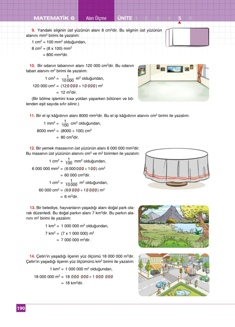 6. Sınıf Matematik Ders Kitabı Cevapları Koza Yayınları Sayfa 190