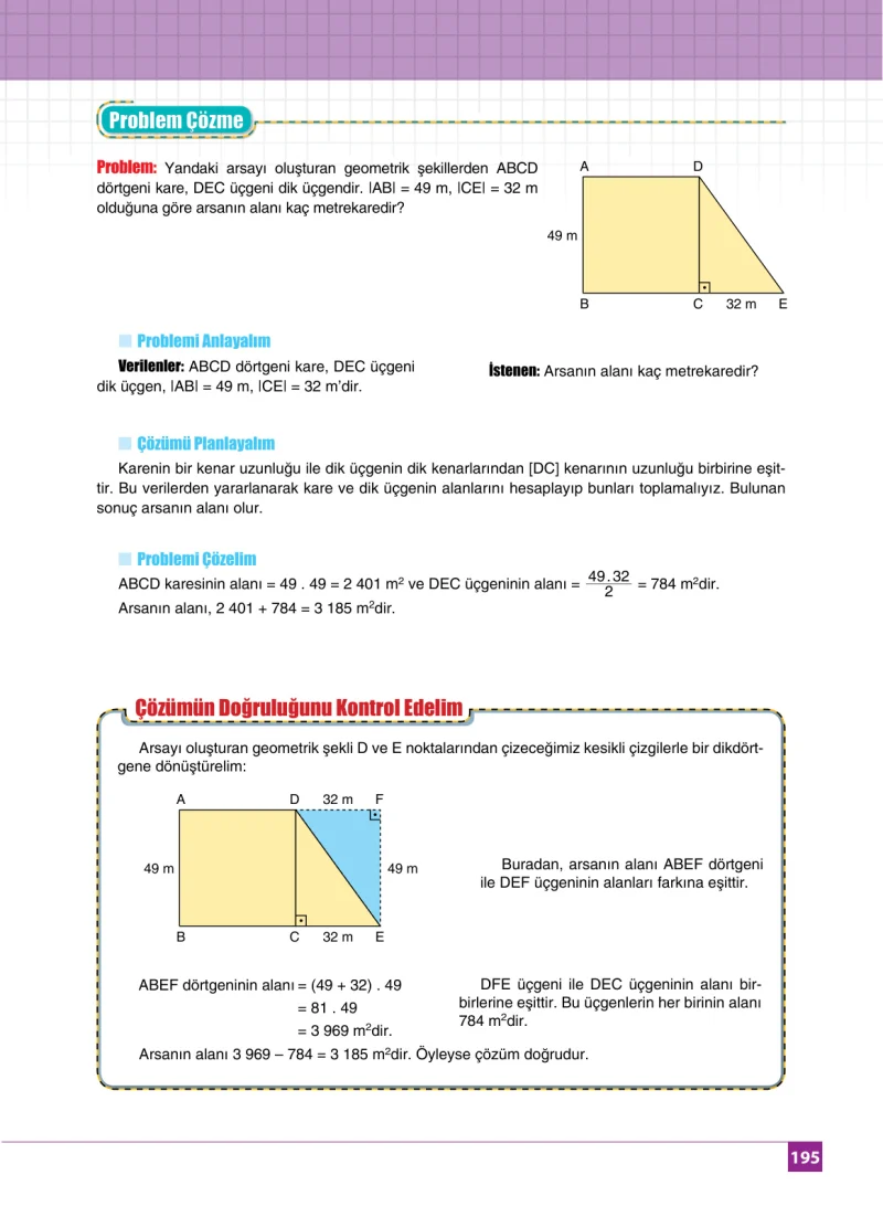 6. Sınıf Matematik Ders Kitabı Cevapları Koza Yayınları Sayfa 195