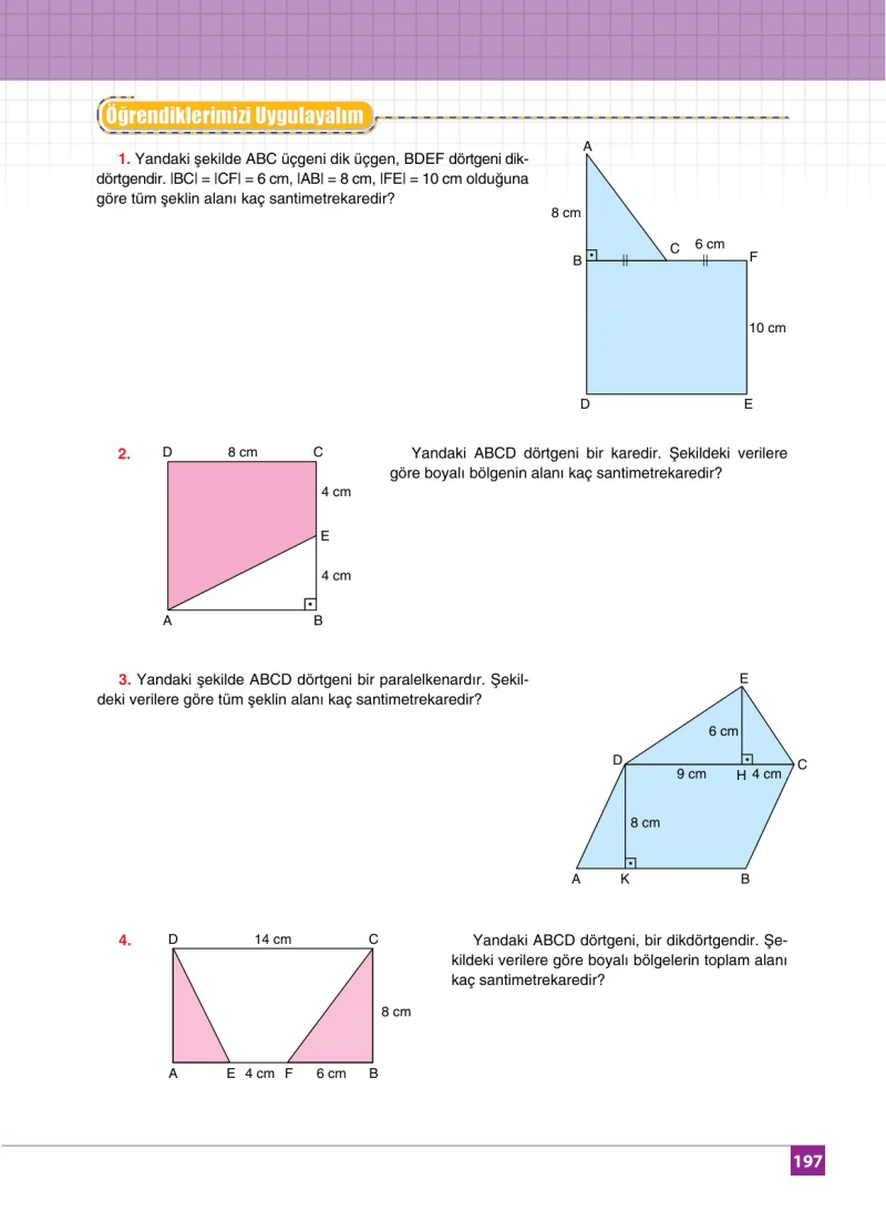 6. Sınıf Matematik Ders Kitabı Cevapları Koza Yayınları Sayfa 197