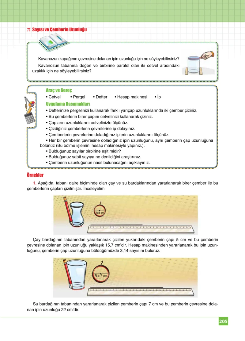 6. Sınıf Matematik Ders Kitabı Cevapları Koza Yayınları Sayfa 205