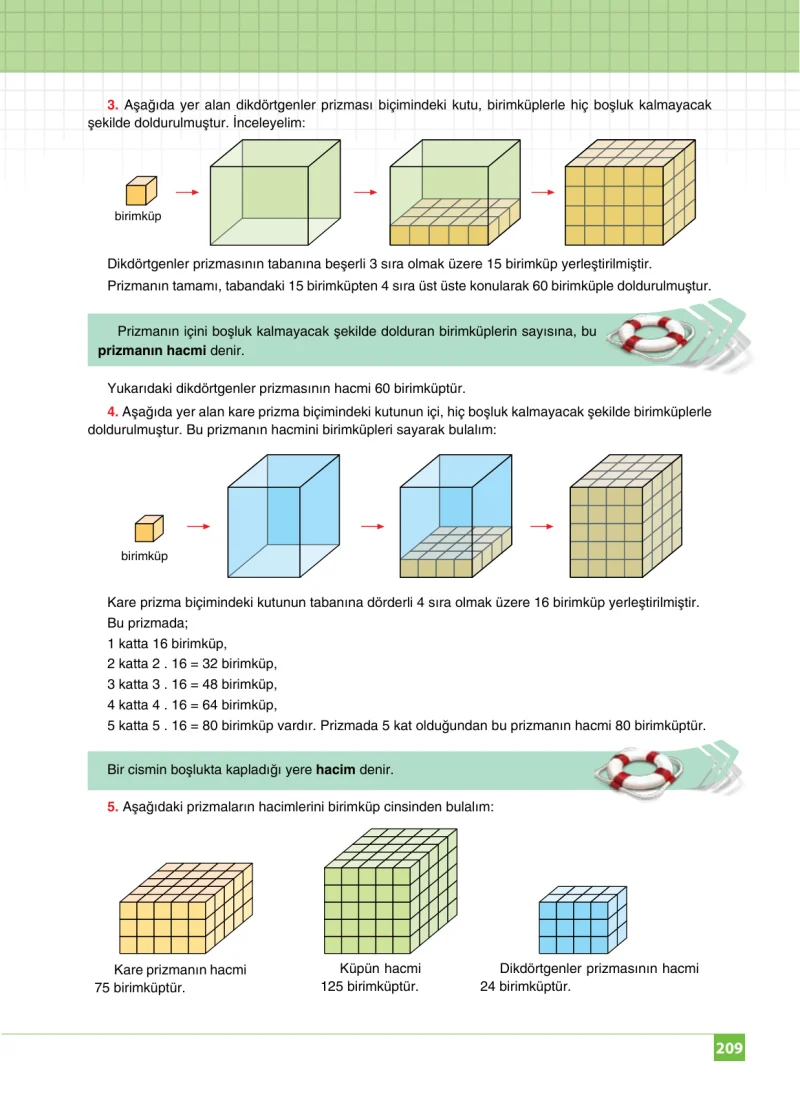 6. Sınıf Matematik Ders Kitabı Cevapları Koza Yayınları Sayfa 209