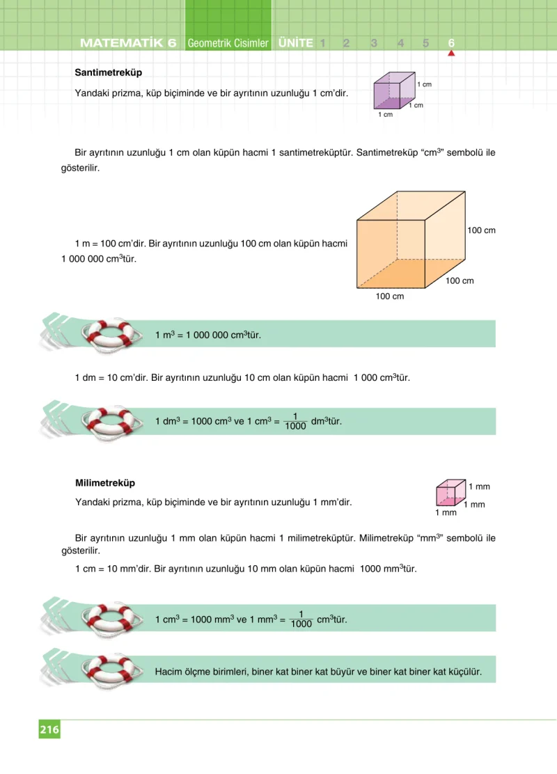 6. Sınıf Matematik Ders Kitabı Cevapları Koza Yayınları Sayfa 216