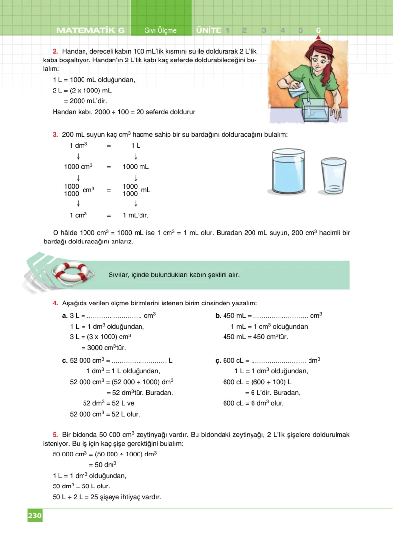 6. Sınıf Matematik Ders Kitabı Cevapları Koza Yayınları Sayfa 230