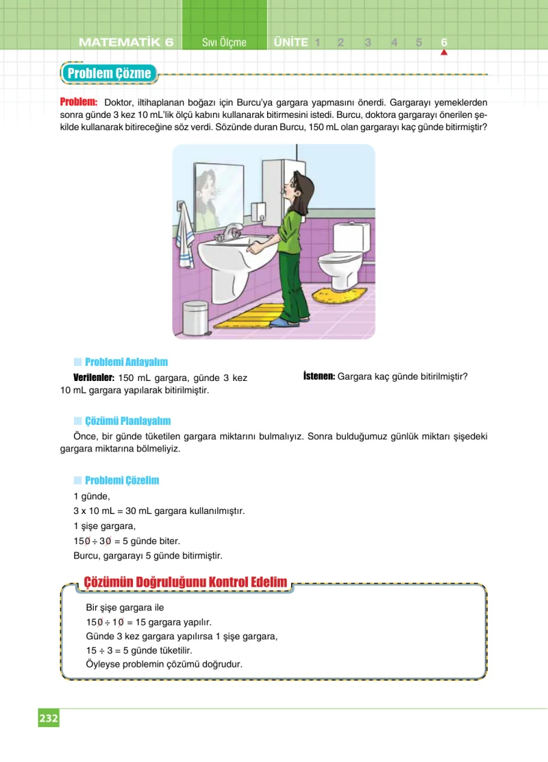 6. Sınıf Matematik Ders Kitabı Cevapları Koza Yayınları Sayfa 232