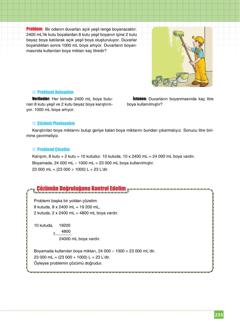 6. Sınıf Matematik Ders Kitabı Cevapları Koza Yayınları Sayfa 233