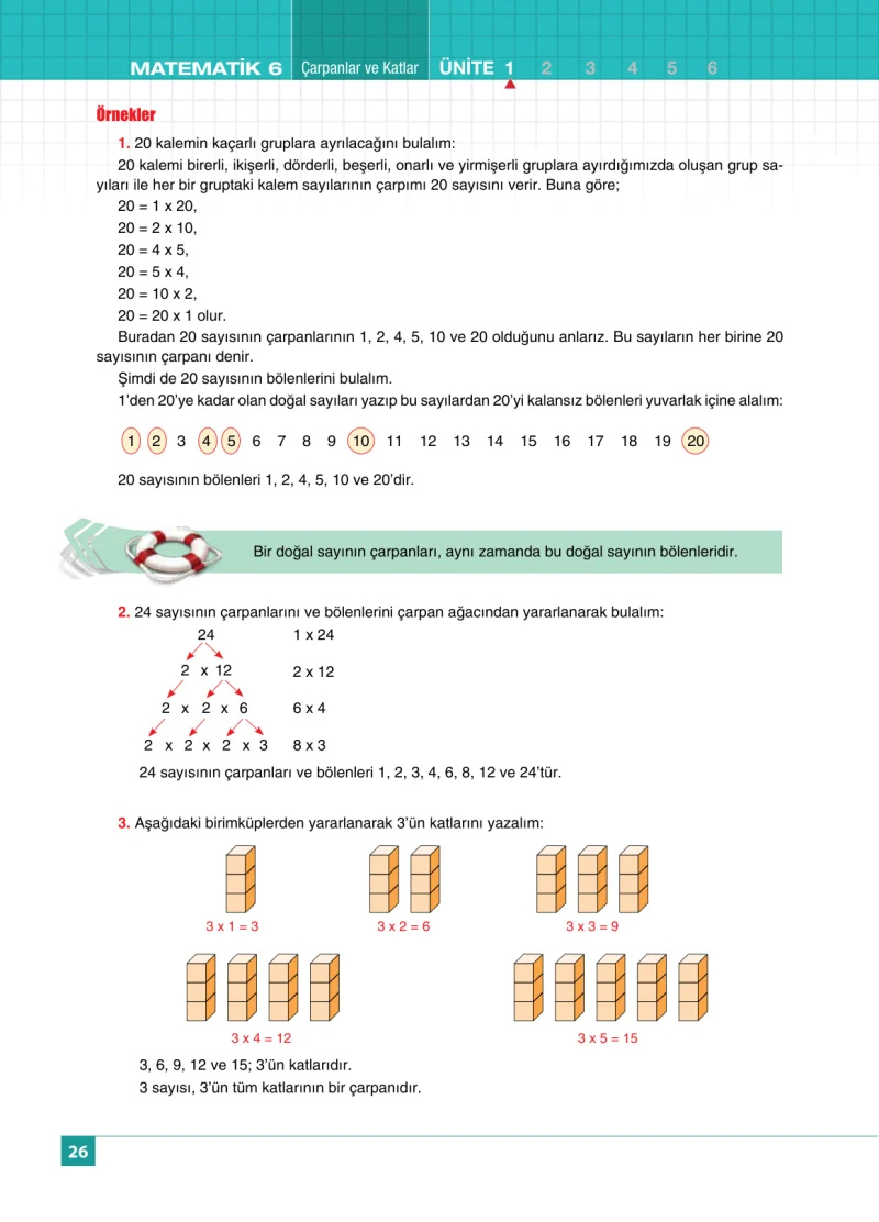 6. Sınıf Matematik Ders Kitabı Cevapları Koza Yayınları Sayfa 26