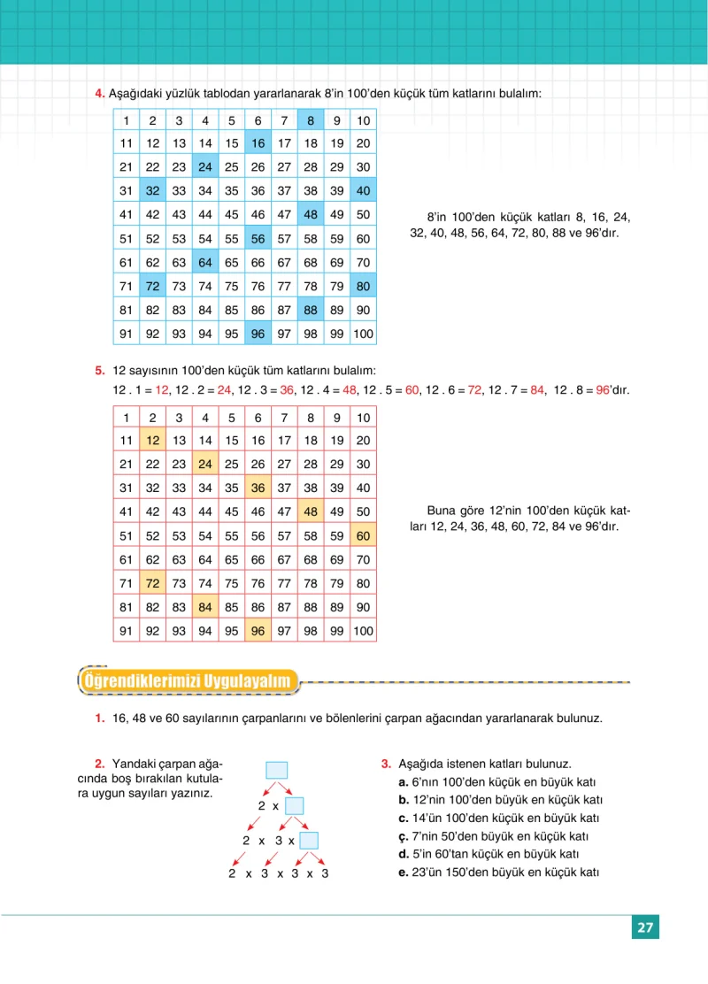 6. Sınıf Matematik Ders Kitabı Cevapları Koza Yayınları Sayfa 27