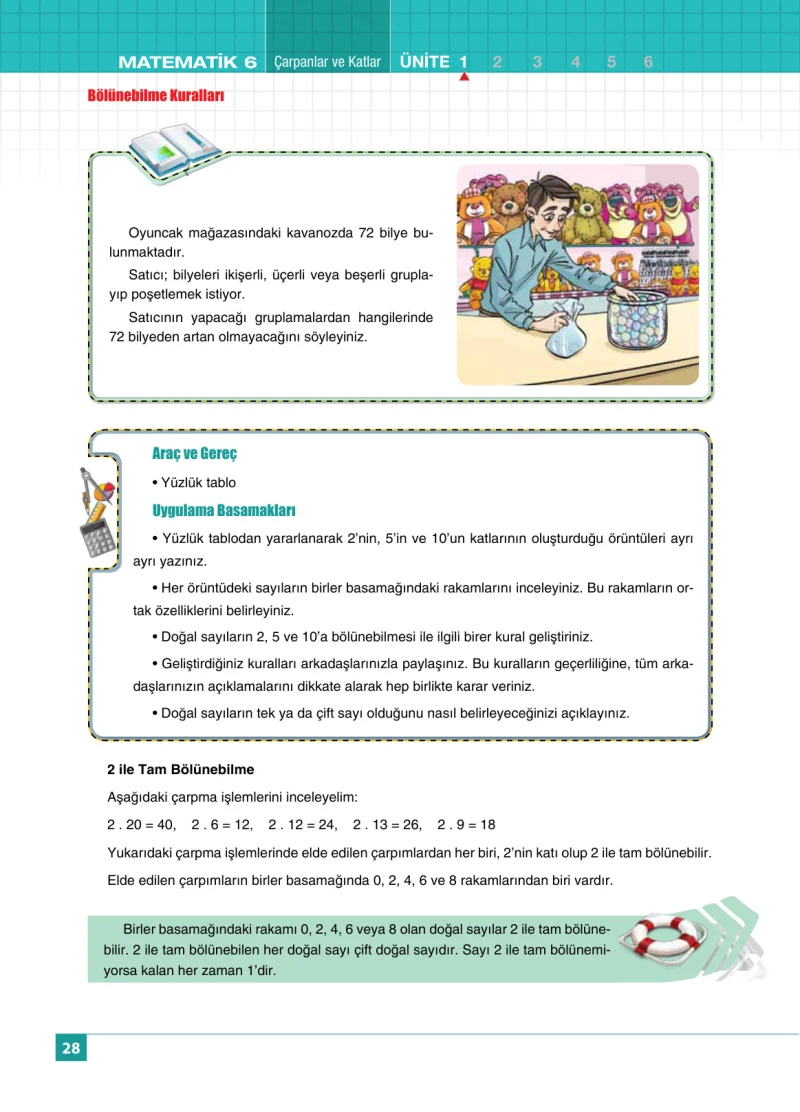6. Sınıf Matematik Ders Kitabı Cevapları Koza Yayınları Sayfa 28
