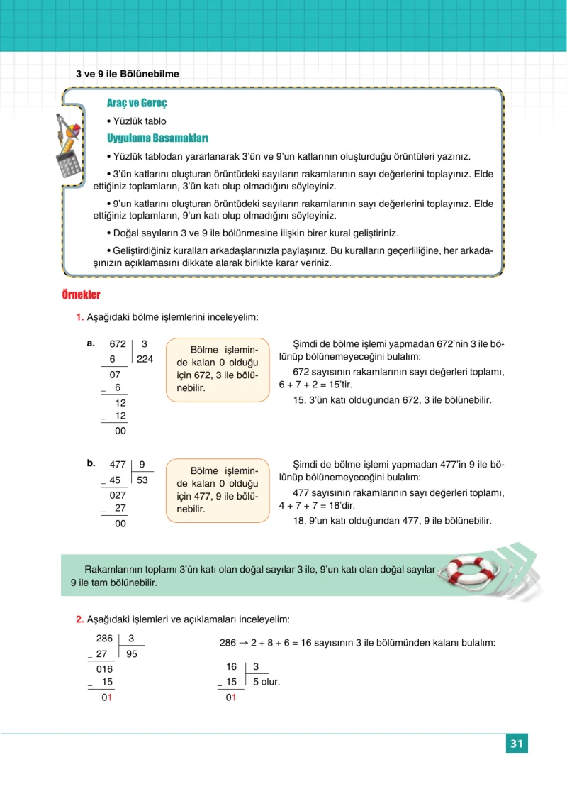 6. Sınıf Matematik Ders Kitabı Cevapları Koza Yayınları Sayfa 31