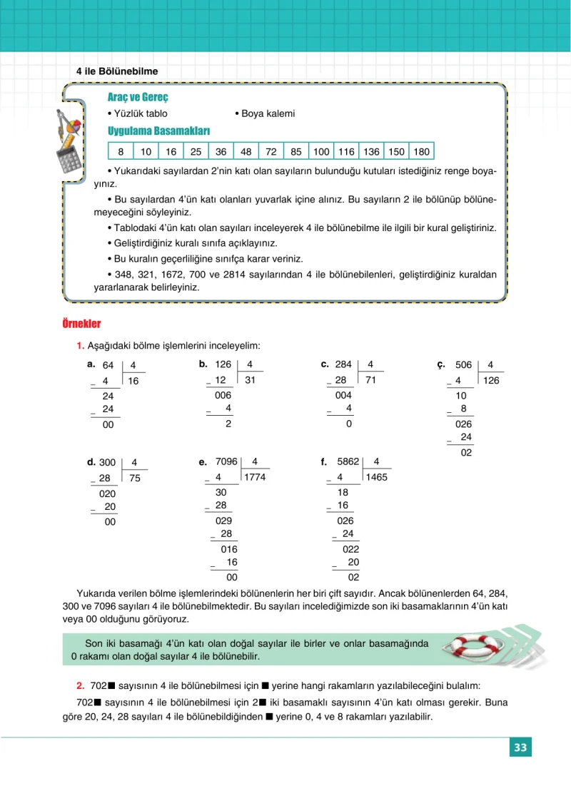 6. Sınıf Matematik Ders Kitabı Cevapları Koza Yayınları Sayfa 33