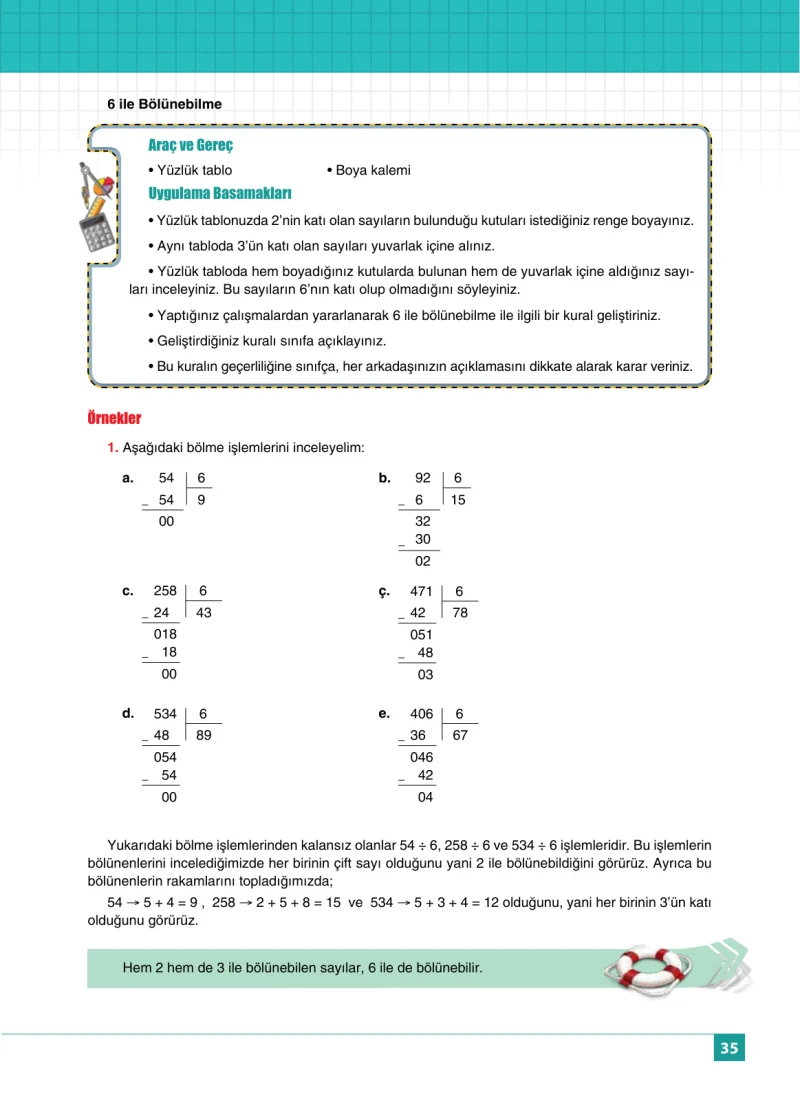 6. Sınıf Matematik Ders Kitabı Cevapları Koza Yayınları Sayfa 35