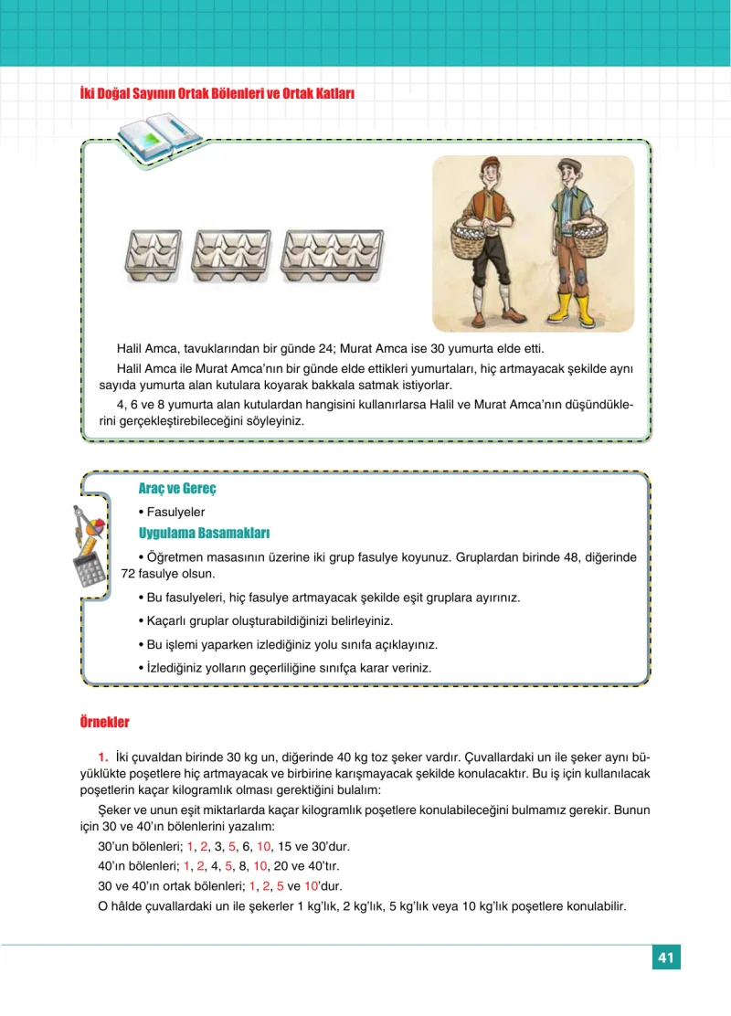 6. Sınıf Matematik Ders Kitabı Cevapları Koza Yayınları Sayfa 41