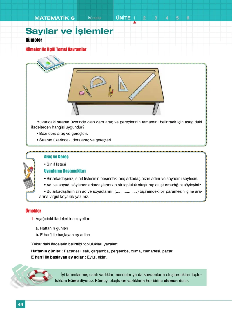6. Sınıf Matematik Ders Kitabı Cevapları Koza Yayınları Sayfa 44