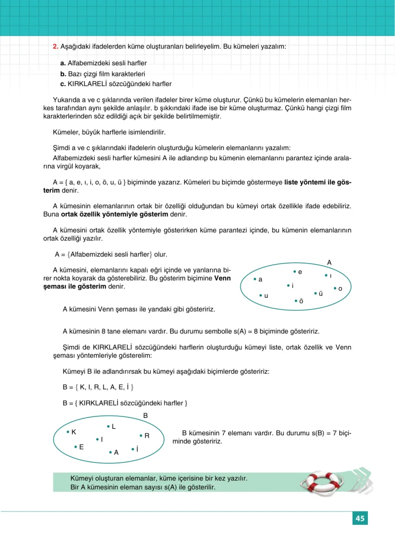6. Sınıf Matematik Ders Kitabı Cevapları Koza Yayınları Sayfa 45