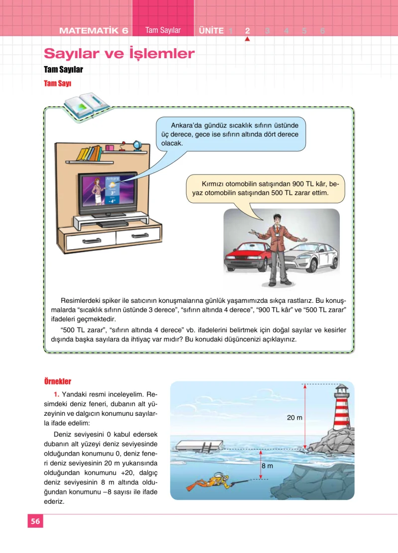 6. Sınıf Matematik Ders Kitabı Cevapları Koza Yayınları Sayfa 56