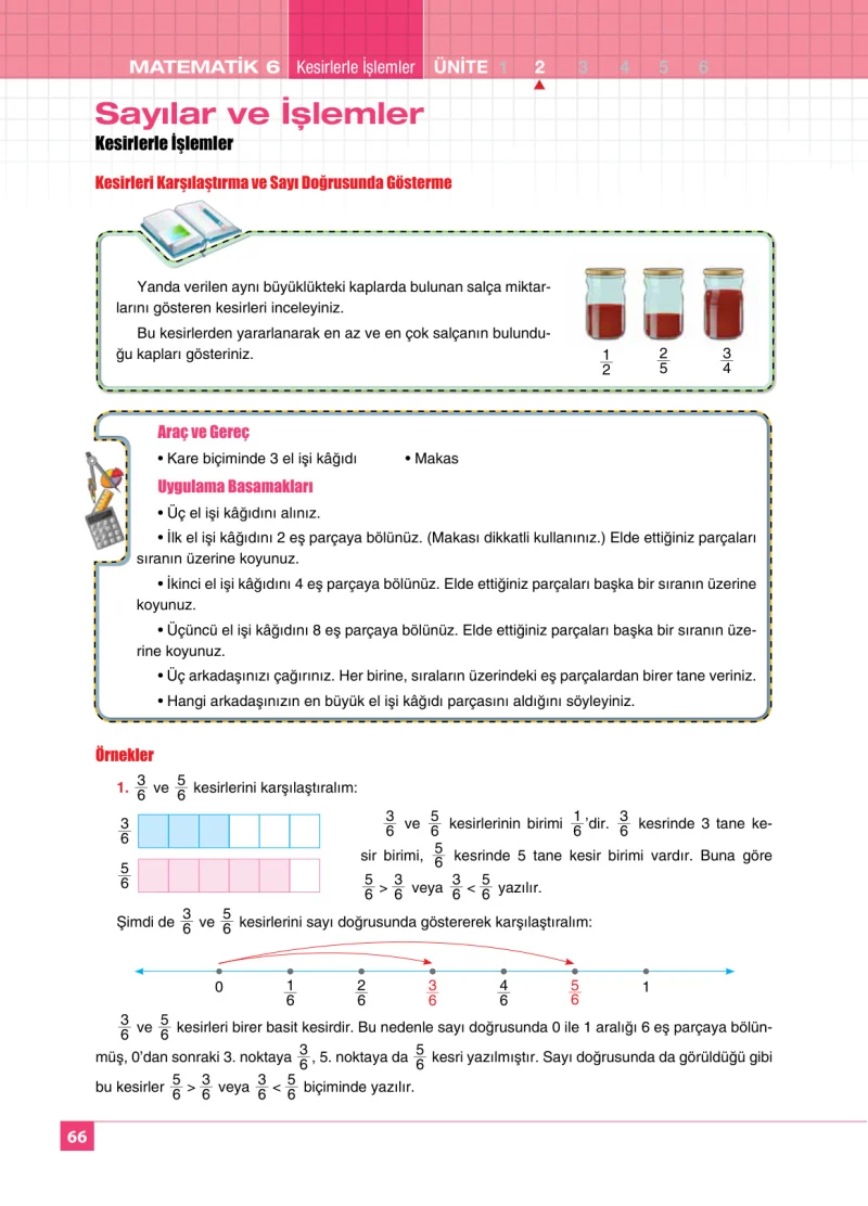 6. Sınıf Matematik Ders Kitabı Cevapları Koza Yayınları Sayfa 66