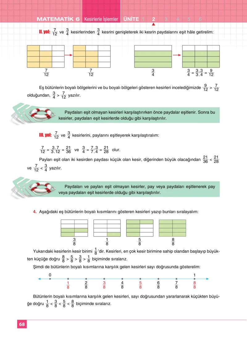 6. Sınıf Matematik Ders Kitabı Cevapları Koza Yayınları Sayfa 68