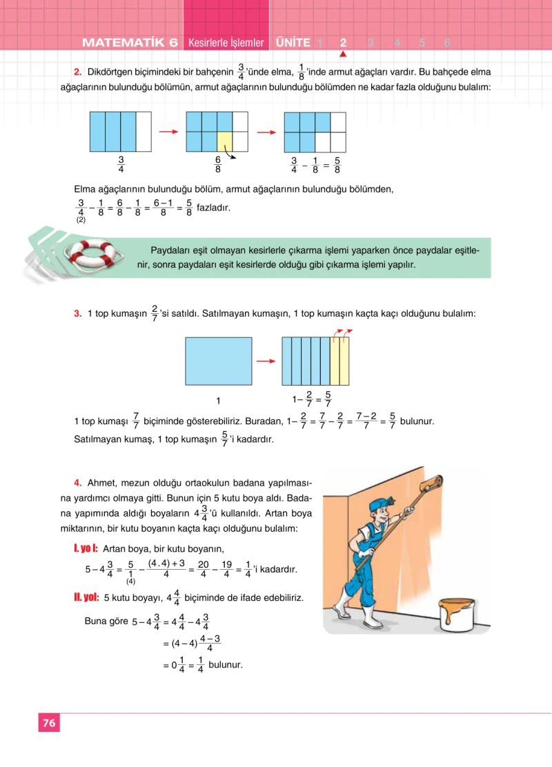 6. Sınıf Matematik Ders Kitabı Cevapları Koza Yayınları Sayfa 76