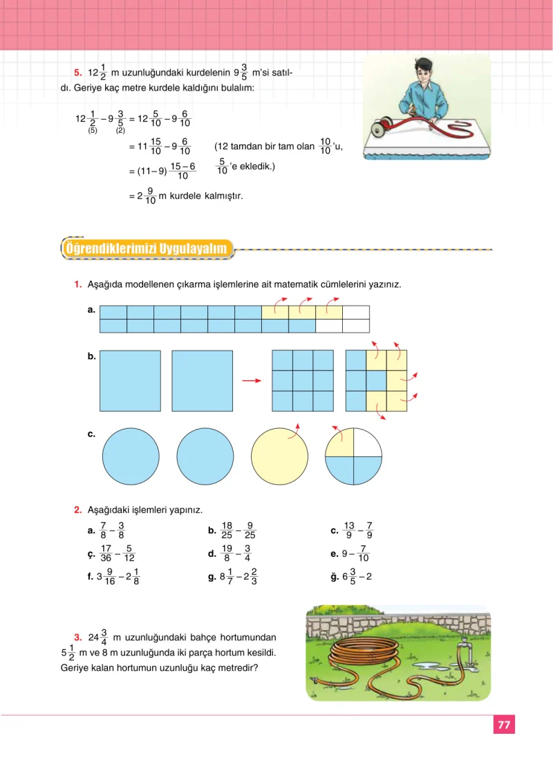 6. Sınıf Matematik Ders Kitabı Cevapları Koza Yayınları Sayfa 77