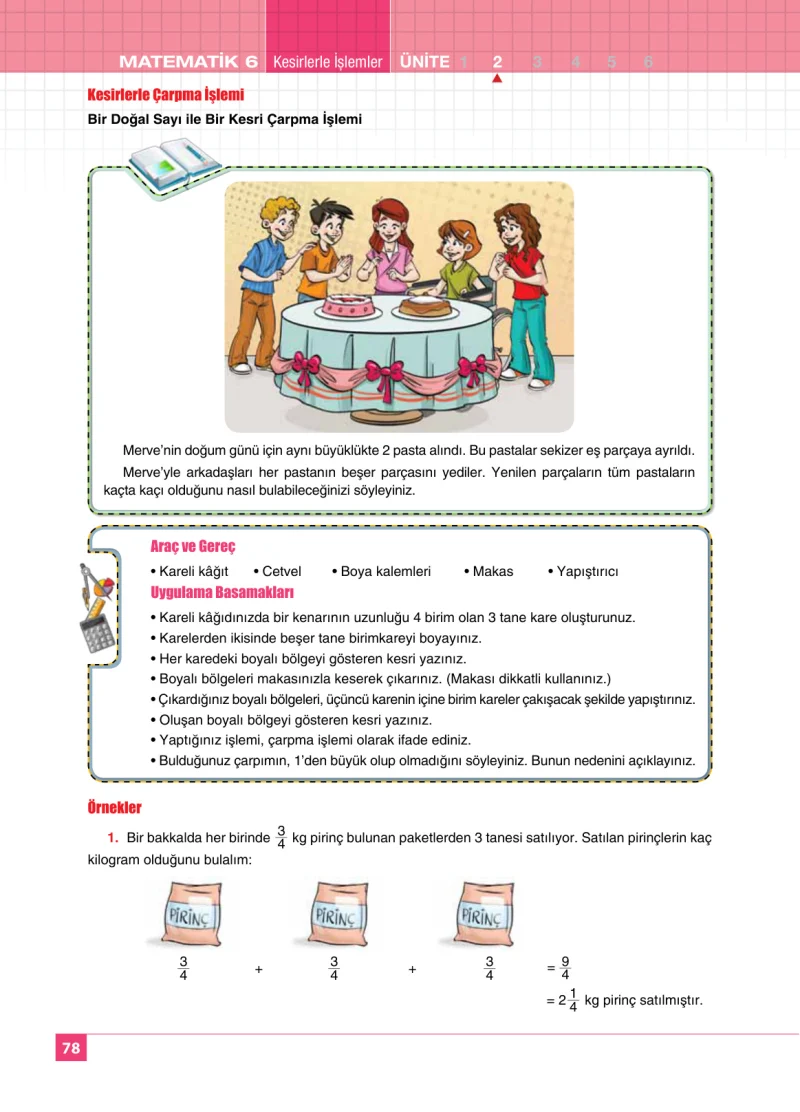6. Sınıf Matematik Ders Kitabı Cevapları Koza Yayınları Sayfa 78