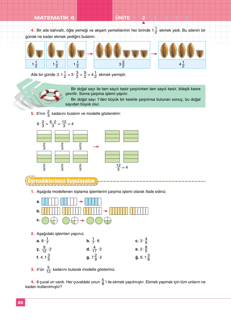 6. Sınıf Matematik Ders Kitabı Cevapları Koza Yayınları Sayfa 80