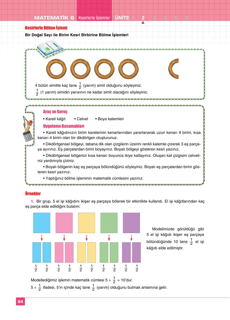 6. Sınıf Matematik Ders Kitabı Cevapları Koza Yayınları Sayfa 84