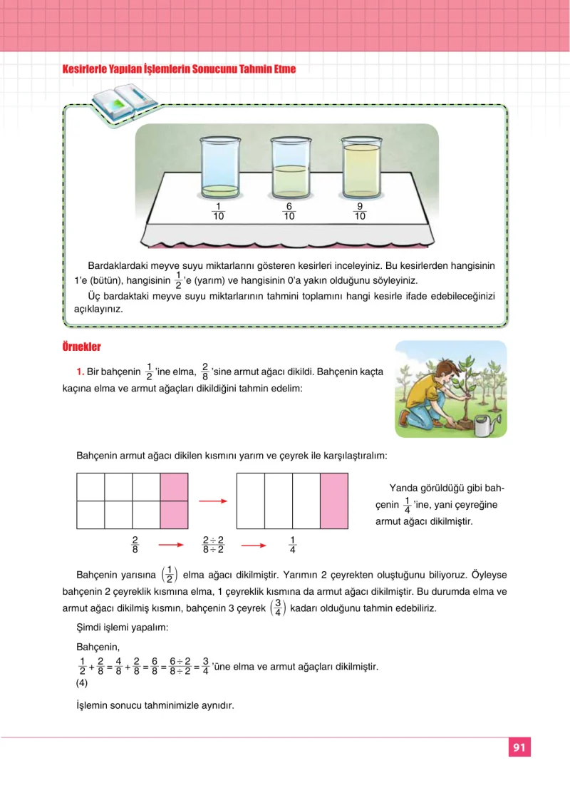 6. Sınıf Matematik Ders Kitabı Cevapları Koza Yayınları Sayfa 91