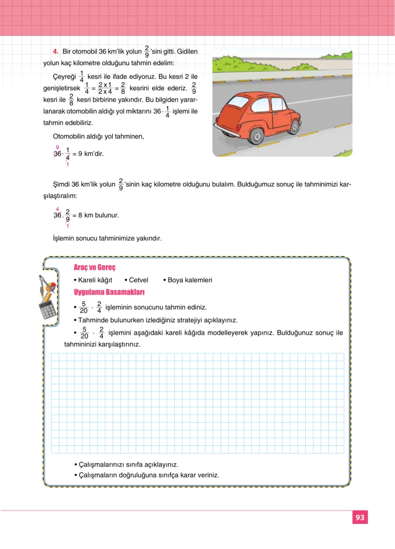 6. Sınıf Matematik Ders Kitabı Cevapları Koza Yayınları Sayfa 93