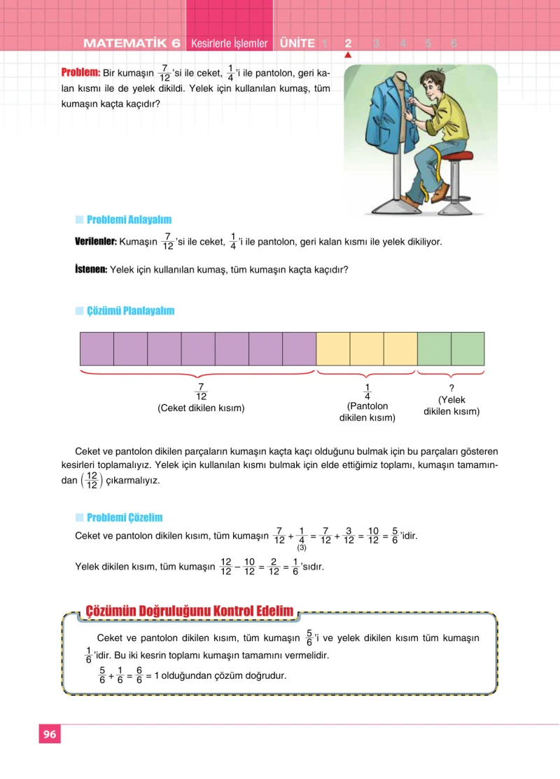 6. Sınıf Matematik Ders Kitabı Cevapları Koza Yayınları Sayfa 96