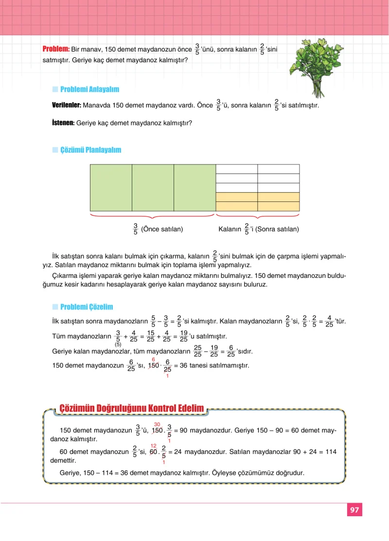 6. Sınıf Matematik Ders Kitabı Cevapları Koza Yayınları Sayfa 97