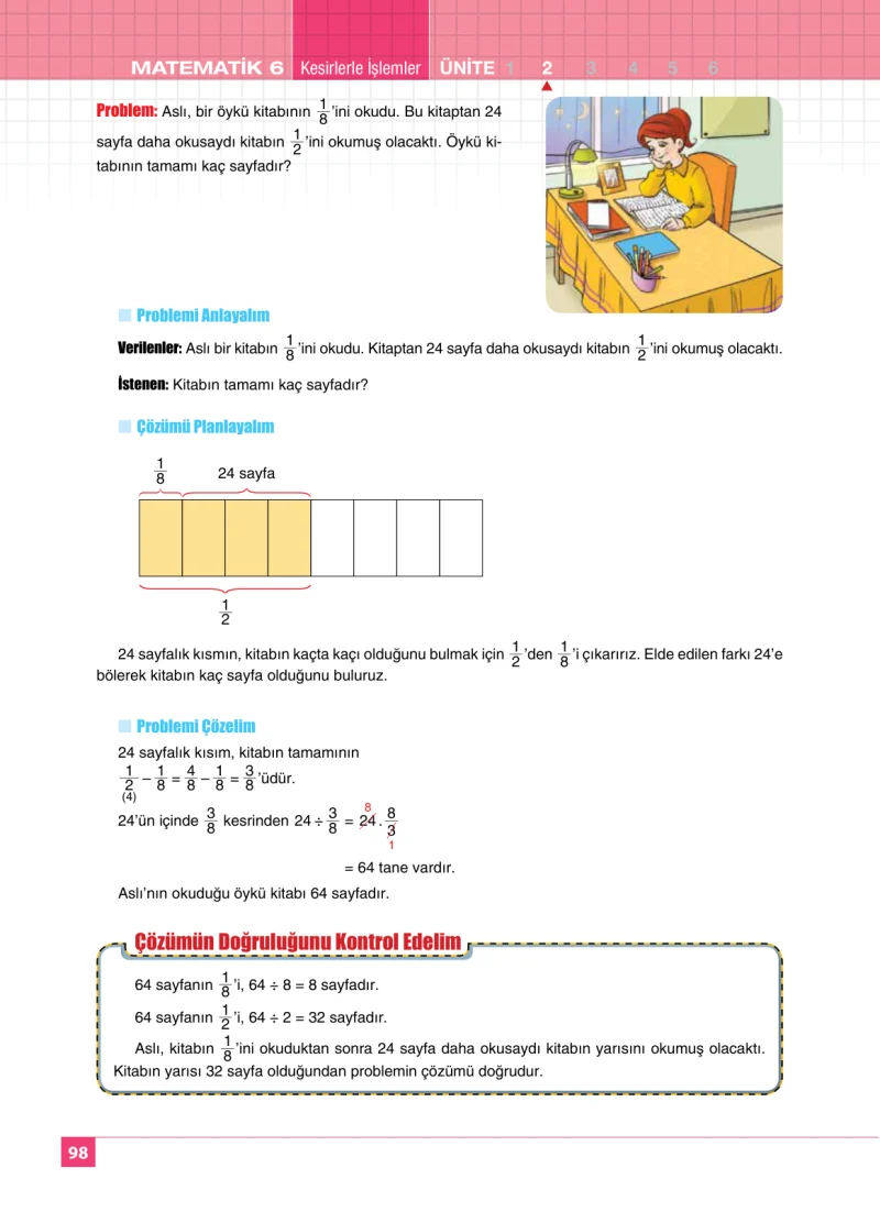 6. Sınıf Matematik Ders Kitabı Cevapları Koza Yayınları Sayfa 98