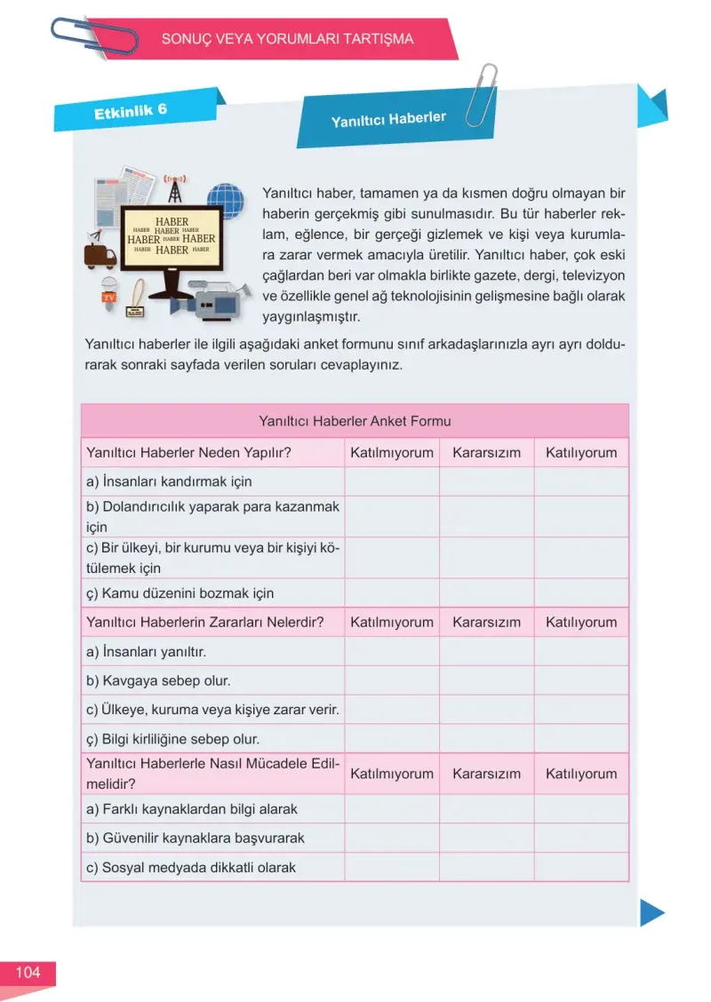 6. Sınıf Matematik Ders Kitabı Cevapları Meb Yayınları 1 Sayfa 104