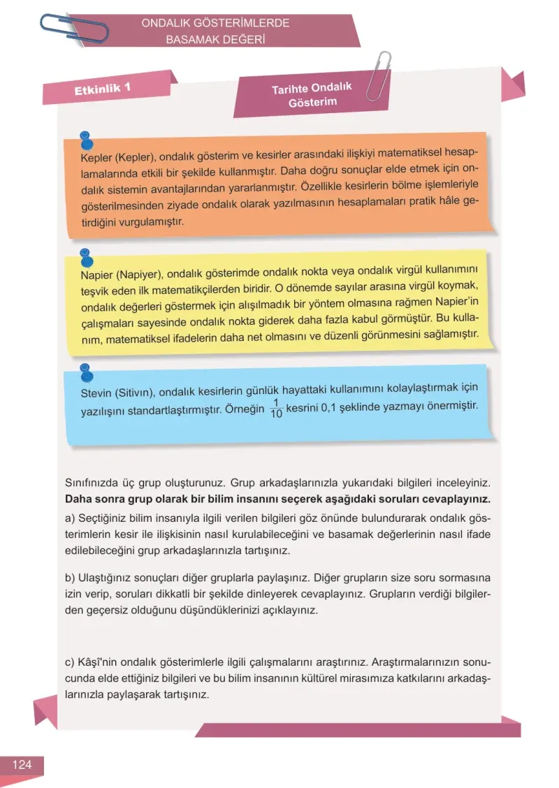 6. Sınıf Matematik Ders Kitabı Cevapları Meb Yayınları 1 Sayfa 124