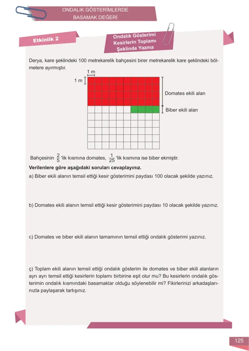6. Sınıf Matematik Ders Kitabı Cevapları Meb Yayınları 1 Sayfa 125