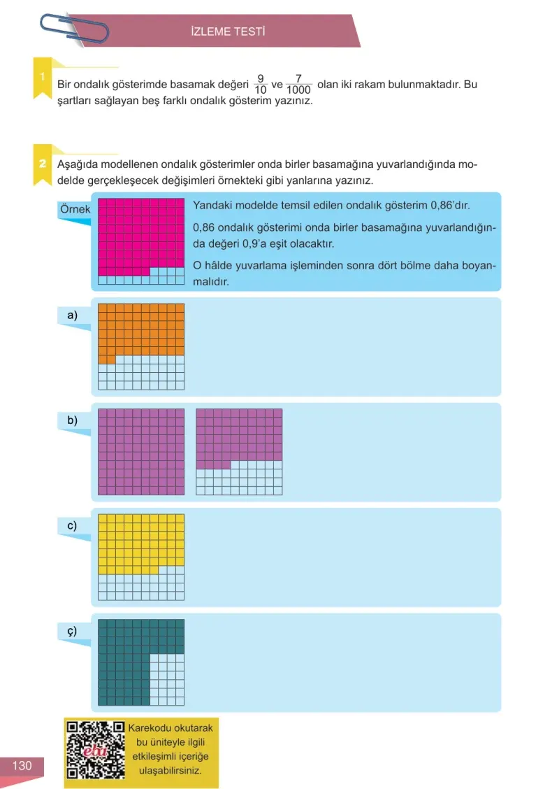 6. Sınıf Matematik Ders Kitabı Cevapları Meb Yayınları 1 Sayfa 130