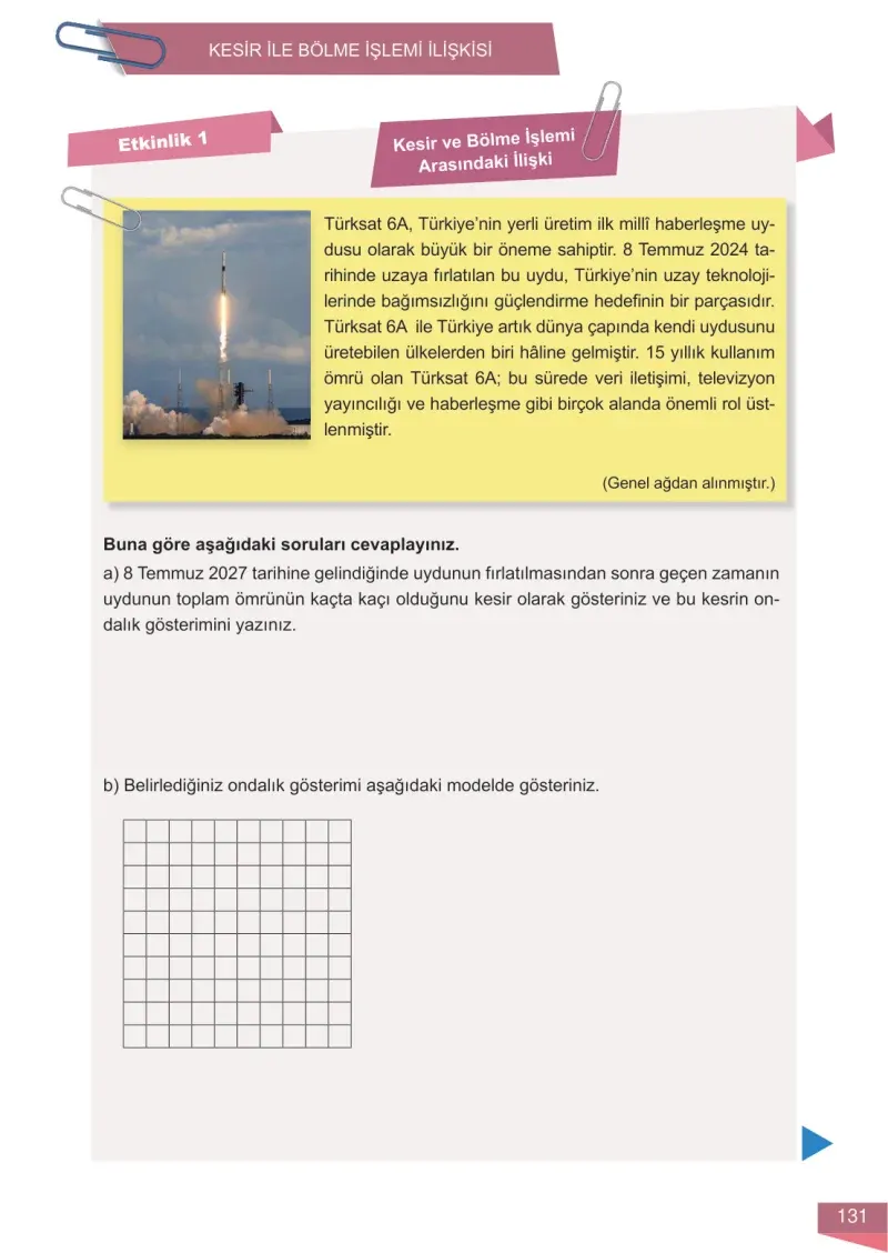 6. Sınıf Matematik Ders Kitabı Cevapları Meb Yayınları 1 Sayfa 131