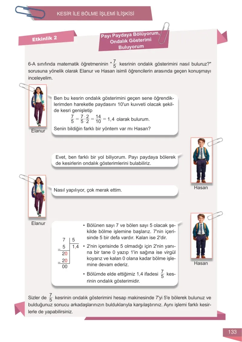6. Sınıf Matematik Ders Kitabı Cevapları Meb Yayınları 1 Sayfa 133