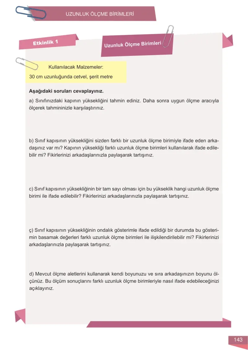 6. Sınıf Matematik Ders Kitabı Cevapları Meb Yayınları 1 Sayfa 143
