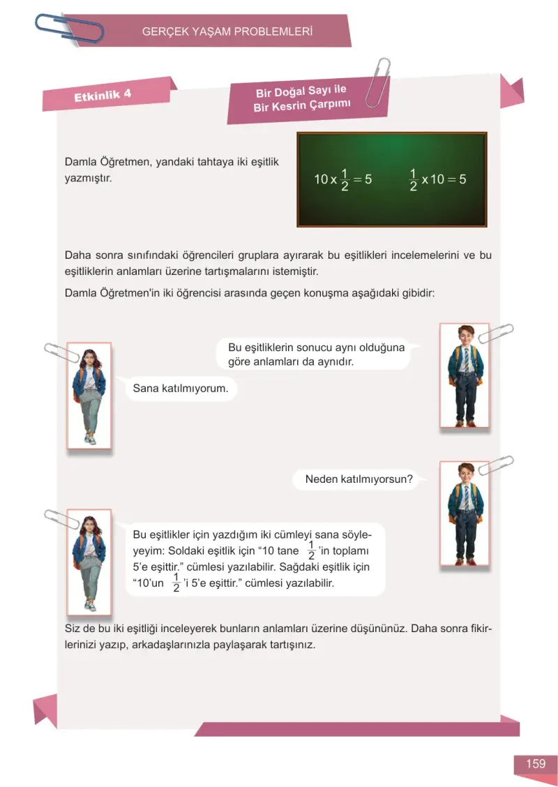 6. Sınıf Matematik Ders Kitabı Cevapları Meb Yayınları 1 Sayfa 159