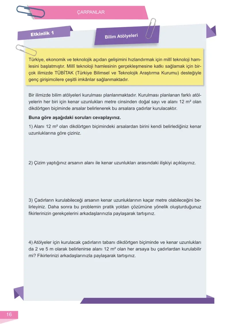 6. Sınıf Matematik Ders Kitabı Cevapları Meb Yayınları 1 Sayfa 16