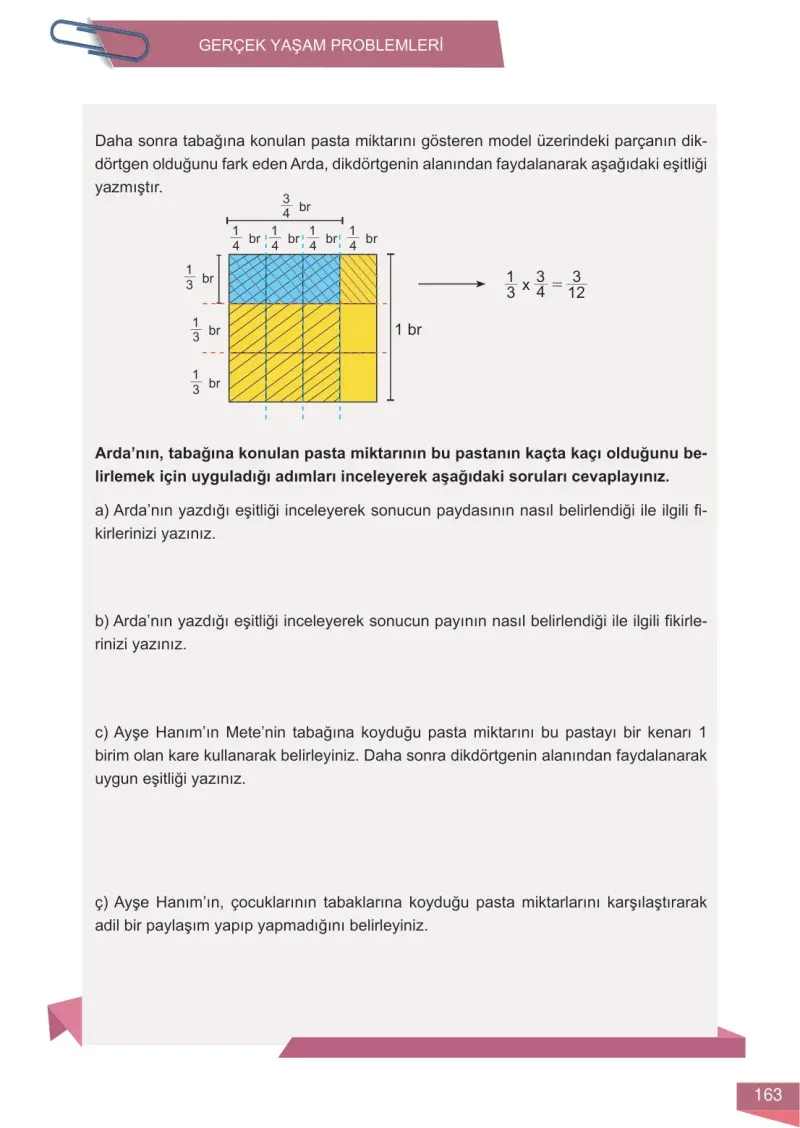 6. Sınıf Matematik Ders Kitabı Cevapları Meb Yayınları 1 Sayfa 163