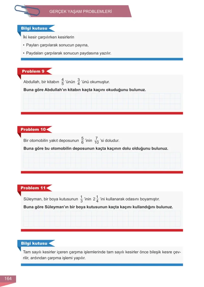 6. Sınıf Matematik Ders Kitabı Cevapları Meb Yayınları 1 Sayfa 164