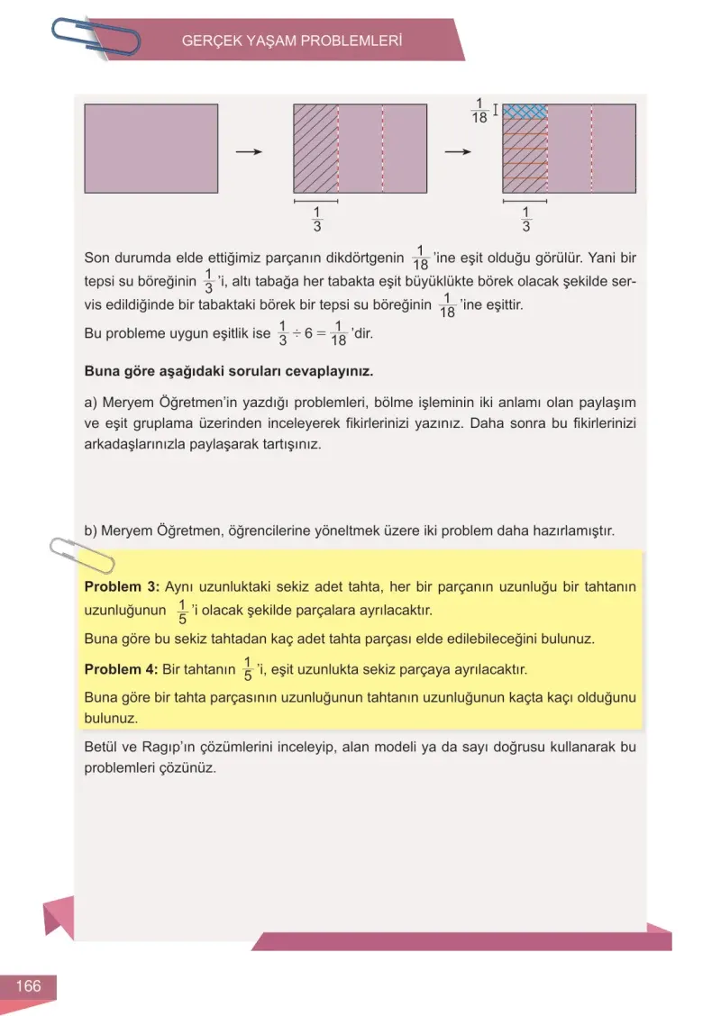 6. Sınıf Matematik Ders Kitabı Cevapları Meb Yayınları 1 Sayfa 166