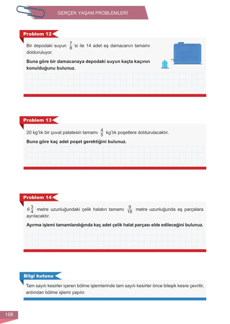6. Sınıf Matematik Ders Kitabı Cevapları Meb Yayınları 1 Sayfa 168