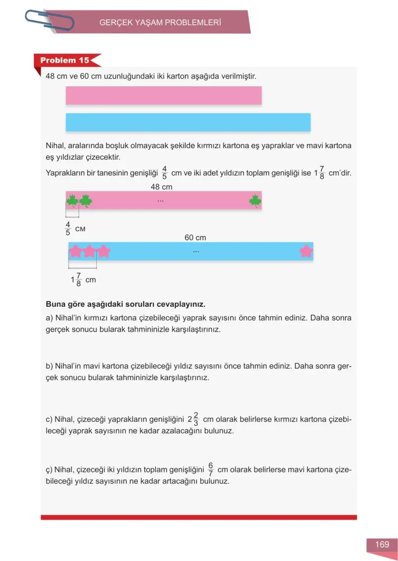6. Sınıf Matematik Ders Kitabı Cevapları Meb Yayınları 1 Sayfa 169