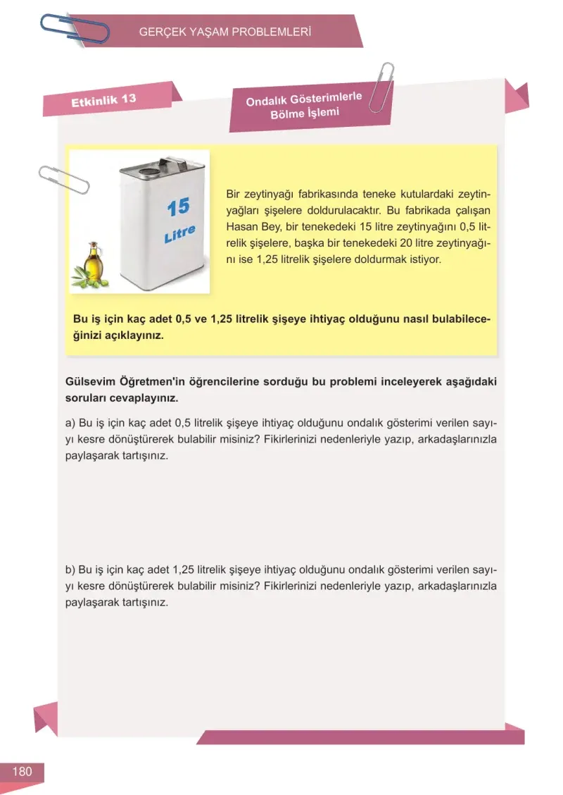 6. Sınıf Matematik Ders Kitabı Cevapları Meb Yayınları 1 Sayfa 180