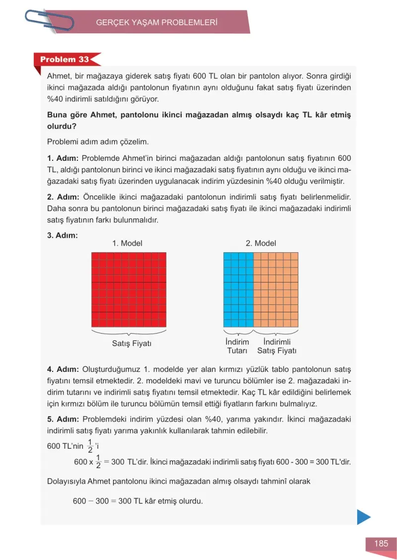 6. Sınıf Matematik Ders Kitabı Cevapları Meb Yayınları 1 Sayfa 185