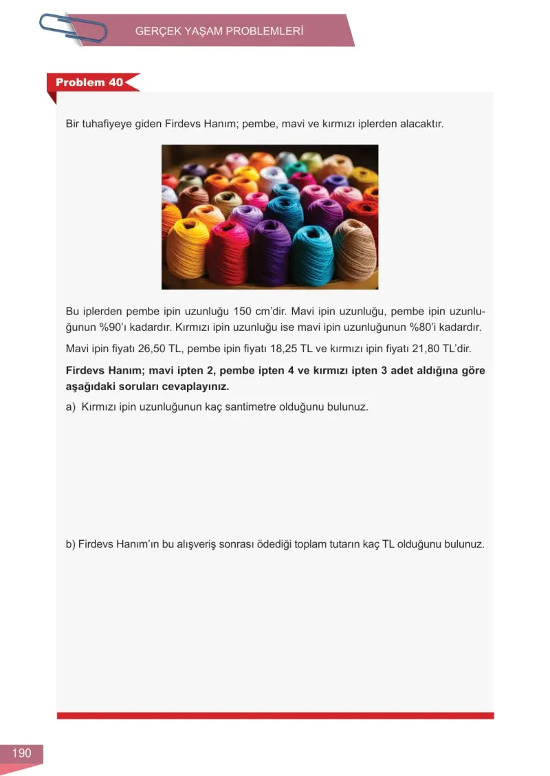 6. Sınıf Matematik Ders Kitabı Cevapları Meb Yayınları 1 Sayfa 190