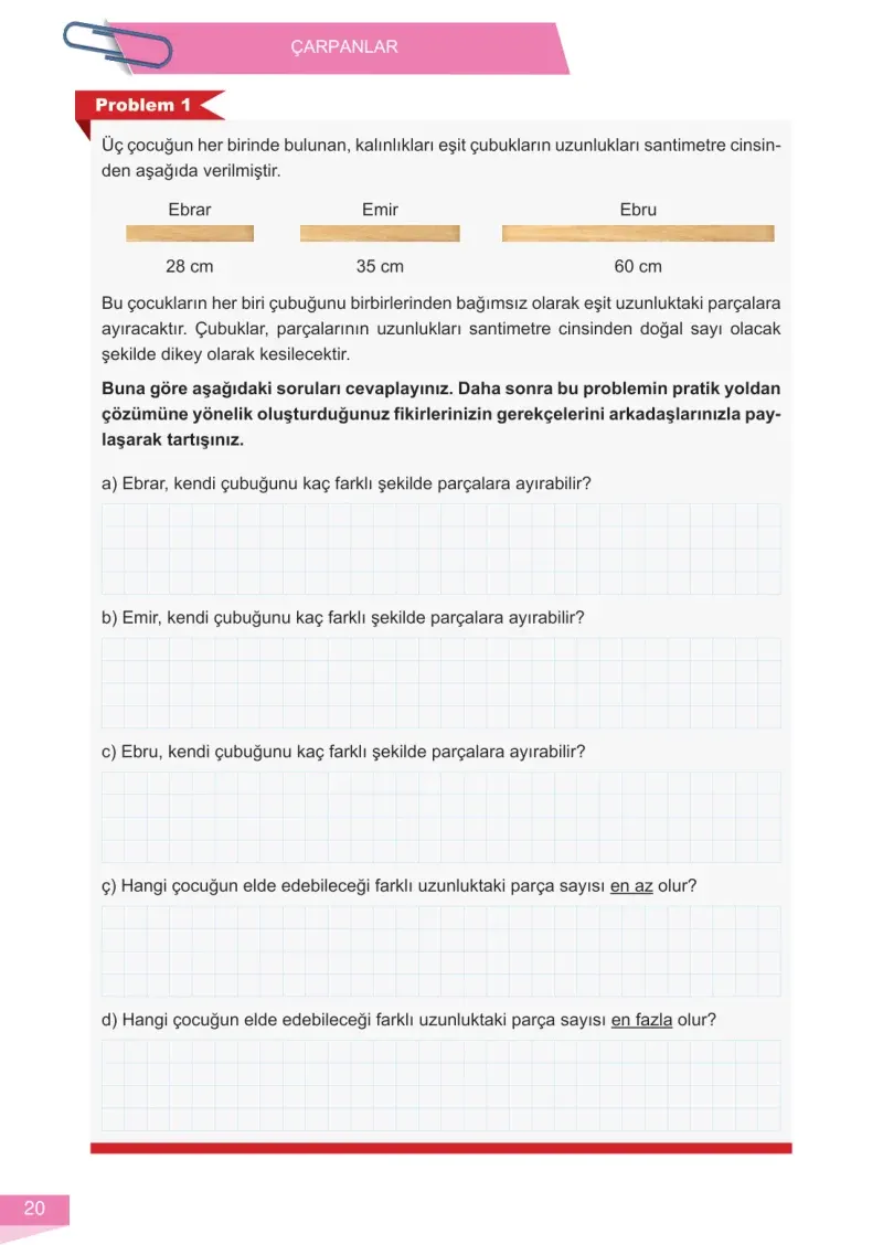 6. Sınıf Matematik Ders Kitabı Cevapları Meb Yayınları 1 Sayfa 20